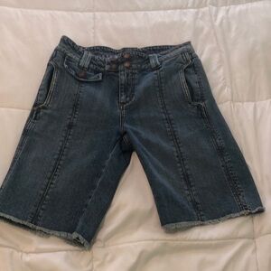 Lee one true fit blue denim Bermuda shorts